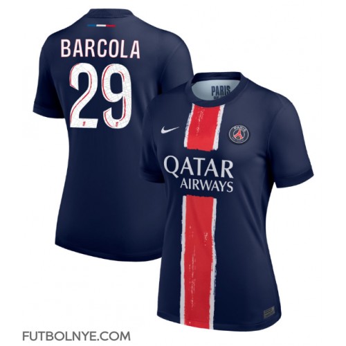 Camiseta Paris Saint-Germain Bradley Barcola #29 Primera Equipación para mujer 2024-25 manga corta